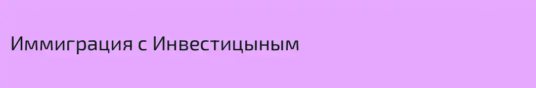 Иммиграция с Инвестицыным